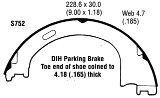 Handbremsbacken - Parking Shoes  Ford F150 + Expdeition 97-11